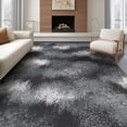 thumbnail image 1 of ODIKA 8'x10' Washable Area Rug Non-Slip Chair-Friendly Mat Farmhouse Grey Abstract Brushstroke Mottled Stripe Minimalist Greyrugs Flowing for Dining Room, Large Office, Lounge, 1 of 7