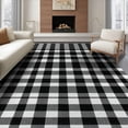 thumbnail image 1 of ODIKA 8'x10' Washable Area Rug Non-Slip Chair-Friendly Mat Under Farmhouse Tartan Gingham Doormat Layering Plaid Checkered Refined for Dining Room, Large Office, Lounge, 1 of 7
