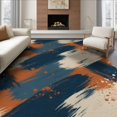 thumbnail image 1 of ODIKA 8'x10' Washable Area Rug Non-Slip Chair-Friendly Mat Front Door Contemporary Asymmetrical Paint Smear Abstract Bedside for Dining Room, Large Office, Lounge, 1 of 7