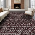 thumbnail image 1 of ODIKA 8'x10' Washable Area Rug Non-Slip Chair-Friendly Mat Geometric Layered Long Clusters Staggered Contemporary Rhythmic Repeating for Dining Room, Large Office, Lounge, 1 of 7