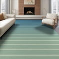 thumbnail image 1 of ODIKA 8'x10' Washable Area Rug Non-Slip Chair-Friendly Mat Lime Stripes Striped Palette Evenly Spaced Farmhouse Checkered for Dining Room, Large Office, Lounge, 1 of 7