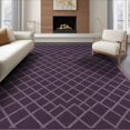 thumbnail image 1 of ODIKA 8'x10' Washable Area Rug Non-Slip Chair-Friendly Mat Minimalist Lattice Border Contemporary Repeating Motif for Dining Room, Large Office, Lounge, 1 of 7