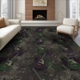 thumbnail image 1 of ODIKA 8'x10' Washable Area Rug Non-Slip Chair-Friendly Mat Music Notes Grunge Hip Repeating Rock Motif Vintage Distressed Guitar Flowing for Dining Room, Large Office, Lounge, 1 of 7