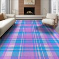 thumbnail image 1 of ODIKA 8'x10' Washable Area Rug Non-Slip Chair-Friendly Mat Ombre Short Checkered Geometric Transitional Block Layout Pile for Dining Room, Large Office, Lounge, 1 of 7