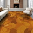 thumbnail image 1 of ODIKA 8'x10' Washable Area Rug Non-Slip Chair-Friendly Mat Orange Mid Century Asymmetrical Shapes Vintage Decorative Tone for Dining Room, Large Office, Lounge, 1 of 7