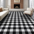 thumbnail image 1 of ODIKA 8'x10' Washable Area Rug Non-Slip Chair-Friendly Mat Plaid Checkered Under Farmhouse Tartan Gingham Doormat Layering for Dining Room, Large Office, Lounge, 1 of 7