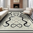 thumbnail image 1 of ODIKA 8'x10' Washable Area Rug Non-Slip Chair-Friendly Mat Snake Serpent Retro Abstract Grid Reptile Geometric Aesthetic for Dining Room, Large Office, Lounge, 1 of 7