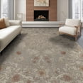 thumbnail image 1 of ODIKA 8'x10' Washable Area Rug Non-Slip Chair-Friendly Mat Vintage Scroll Faded Field Distressed Border Southwestern Boho Flowing Dynamic for Dining Room, Large Office, Lounge, 1 of 7
