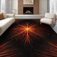 thumbnail image 1 of ODIKA 8'x10' Washable Area Rug Optical Illusion Print Molten Cracked Flow Volcanic Abstract Refined Structured for King Size Bedroom Under Bed, Master Suite, Non-Shedding, Easy Care, 1 of 7