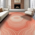 thumbnail image 1 of ODIKA 8'x10' Washable Area Rug Peach Salmon Ivory Symmetrical Undulating Motion Gradient Smooth for Living Room, Under Sectional, Family , Durable, Non-Slip, 1 of 7
