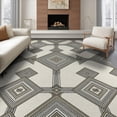thumbnail image 1 of ODIKA 8'x10' Washable Area Rug Personalized Image Text Frame Border Alfombra Diatomaceous Exact for Living Room, Under Sectional, Family , Durable, Non-Slip, 1 of 7