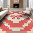 thumbnail image 1 of ODIKA 8'x10' Washable Area Rug Pixel Retro Atomic Mosaic Border Motif Geometric Mid Century Refined Structured for Dining Room, Large Office, Lounge, Non-Slip Chair-Friendly Mat, 1 of 7