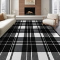 thumbnail image 1 of ODIKA 8'x10' Washable Area Rug Plaid Interlocking Border Geometric Stripe Fireplace Contemporary for Dining Room, Large Office, Lounge, Non-Slip Chair-Friendly Mat, 1 of 7
