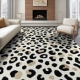 thumbnail image 1 of ODIKA 8'x10' Washable Area Rug Print Boho Cow Asymmetrical Boneless Couch Cowboy Hid Fake Classroom for Dining Room, Large Office, Lounge, Non-Slip Chair-Friendly Mat, 1 of 7