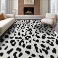 thumbnail image 1 of ODIKA 8'x10' Washable Area Rug Print Covering Cow Bold Contrast Layout Boneless Couch Cowboy for Dining Room, Large Office, Lounge, Non-Slip Chair-Friendly Mat, 1 of 7