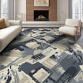 thumbnail image 1 of ODIKA 8'x10' Washable Area Rug Pvc Painterly Bottom Featuring Asymmetrical Geometric Splicing for Living Room, Under Sectional, Family , Durable, Non-Slip, 1 of 7