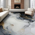thumbnail image 1 of ODIKA 8'x10' Washable Area Rug Rugblack Abstract Swirl Veining Smalltan Rugsgold Vases Yellow for Living Room, Under Sectional, Family , Durable, Non-Slip, 1 of 7