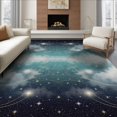 thumbnail image 1 of ODIKA 8'x10' Washable Area Rug Sky Nebula Cloud Design With Dreamy Celestial Star Field Starry Flowing Dynamic for Living Room, Under Sectional, Family , Durable, Non-Slip, 1 of 7