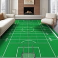 thumbnail image 1 of ODIKA 8'x10' Washable Area Rug Sport Stadium With Goal Posts And Yard Markers Football Field Refined Structured for King Size Bedroom Under Bed, Master Suite, Non-Shedding, Easy Care, 1 of 7