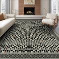 thumbnail image 1 of ODIKA 8'x10' Washable Area Rug Table Geometric Pvc Grid Spill Motifs Dining Under Vinyl for Room, Large Office, Lounge, Non-Slip Chair-Friendly Mat, 1 of 7