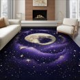 thumbnail image 1 of ODIKA 8'x10' Washable Area Rug Themed Starry Galaxy Spiral Phases Border Nebula Motif for Living Room, Under Sectional, Family , Durable, Non-Slip, 1 of 7
