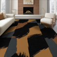 thumbnail image 1 of ODIKA 8'x10' Washable Area Rug Throw Contemporary Tan Abstract Block Crisp Grey Beige Bathroom for King Size Bedroom Under Bed, Master Suite, Non-Shedding, Easy Care, 1 of 7