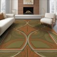 thumbnail image 1 of ODIKA 8'x10' Washable Area Rug Tone Earthy Abstract Vintage Balanced Shapes Contemporary Terracotta for Living Room, Under Sectional, Family , Durable, Non-Slip, 1 of 7