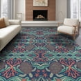 thumbnail image 1 of ODIKA 8'x10' Washable Area Rug Underwater Tropical Coral Reef Animal Scene Sea Turtle Ocean Playful Expressive for Living Room, Under Sectional, Family , Durable, Non-Slip, 1 of 7