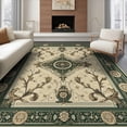 thumbnail image 1 of ODIKA 8'x10' Washable Area Rug Vintage Engraved Funky Currency Note Bold Border Collage Motif for Living Room, Under Sectional, Family , Durable, Non-Slip, 1 of 7