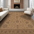 thumbnail image 1 of ODIKA 8'x10' Washable Area Rug Warm Beige Elegance with Floral Medallion Design Intricate Leaf and Blossom for Living Room, Under Sectional, Family , Durable, Non-Slip, 1 of 7