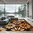 thumbnail image 1 of ODIKA 8'x10' Machine Washable Non-Slip Area Rug, 70s Black High Traffic Rug, Orange, 1269088, 1 of 7