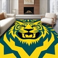 thumbnail image 1 of ODIKA 8'x10' Machine Washable Non-Slip Area Rug, Abstract Animal Inspired Design Featuring Fierce Tiger Eyes and Layered Stripes High Traffic Rug, Yellow, 671684, 1 of 7