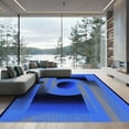 thumbnail image 1 of ODIKA 8'x10' Machine Washable Non-Slip Area Rug, Abstract Blue High Traffic Rug with Pad, Blue, 1023604, 1 of 8