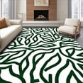 thumbnail image 1 of ODIKA 8'x10' Machine Washable Non-Slip Area Rug, Abstract Botanical Wave With Intertwined Leaf Motifs High Traffic Rug with Pad, Green, 350259, 1 of 8