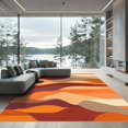 thumbnail image 1 of ODIKA 8x10 Machine Washable Non-Slip Area Rug, Abstract Burnt Orange High Traffic Rug, Orange, 1096202, 1 of 7