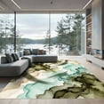 thumbnail image 1 of ODIKA 8'x10' Machine Washable Non-Slip Area Rug, Abstract Dark Green High Traffic Rug, Green, 1284493, 1 of 7