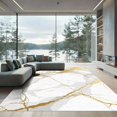 thumbnail image 1 of ODIKA 8'x10' Machine Washable Non-Slip Area Rug, Abstract Gold High Traffic Rug, White, 1067626, 1 of 7