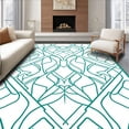 thumbnail image 1 of ODIKA 8'x10' Machine Washable Non-Slip Area Rug, Abstract Interlocking Lattice with Influence High Traffic Rug, Blue, 358617, 1 of 7
