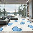 thumbnail image 1 of ODIKA 8'x10' Machine Washable Non-Slip Area Rug, Abstract Modern Chicken Motif Countryside High Traffic Rug with Pad, Beige, 916297, 1 of 8