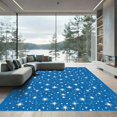thumbnail image 1 of ODIKA 8'x10' Machine Washable Non-Slip Area Rug, Abstract Navy Blue High Traffic Rug with Pad, Blue, 1059609, 1 of 8