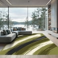 thumbnail image 1 of ODIKA 8'x10' Machine Washable Non-Slip Area Rug, Abstract Olive Green High Traffic Rug, Green, 1284503, 1 of 7