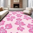 thumbnail image 1 of ODIKA 8'x10' Machine Washable Non-Slip Area Rug, Abstract Petal Cascade Contemporary Floor Covering High Traffic Rug, Pink, 377563, 1 of 7