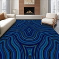 thumbnail image 1 of ODIKA 8'x10' Machine Washable Non-Slip Area Rug, Ariana Galil Interlocking Swirl Modern Artistic High Traffic Rug, Blue, 667506, 1 of 7