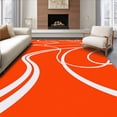 thumbnail image 1 of ODIKA 8'x10' Machine Washable Non-Slip Area Rug, Athletic Crossover Dribble with Motion Trails High Traffic Rug, Orange, 674864, 1 of 7