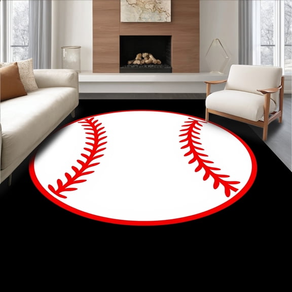 ODIKA 8'x10' Machine Washable Non-Slip Area Rug, Athletic Equipment Latch Crochet Yarn Festive Hook High Traffic Rug, White, 646098