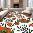 thumbnail image 1 of ODIKA 8'x10' Machine Washable Non-Slip Area Rug, Autumn Cornucopia Abundance with Gourds Apples and Twisting Ivy High Traffic Rug, Orange, 741158, 1 of 7