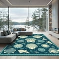 thumbnail image 1 of ODIKA 8'x10' Machine Washable Non-Slip Area Rug, Beachy Teal High Traffic Rug, Blue, 1050376, 1 of 7