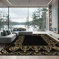 thumbnail image 1 of ODIKA 8'x10' Machine Washable Non-Slip Area Rug, Black Abstract Animal High Traffic Rug, Black, 906504, 1 of 7