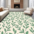 thumbnail image 1 of ODIKA 8'x10' Machine Washable Non-Slip Area Rug, Botanical Garden Leaf Vine Foliage Nature Inspired Artistic High Traffic Rug, Ivory, 594441, 1 of 7
