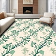 thumbnail image 1 of ODIKA 8'x10' Machine Washable Non-Slip Area Rug, Botanical Trellis Spill Proof Machine Cleanable High Traffic Rug, Beige, 478583, 1 of 7